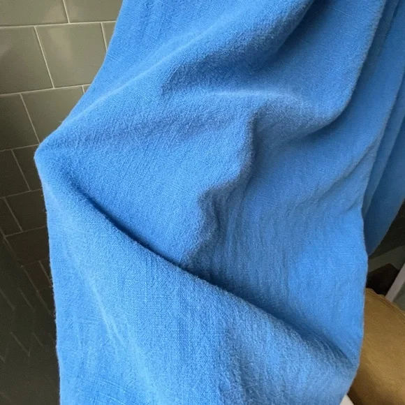 Nettle Studios Mid Easy Pant in Cobalt Linen Large Regular Length - Picture 5 of 13